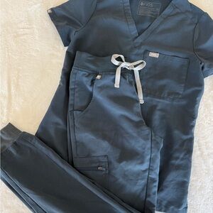 Figs Navy Blue Scrub Set